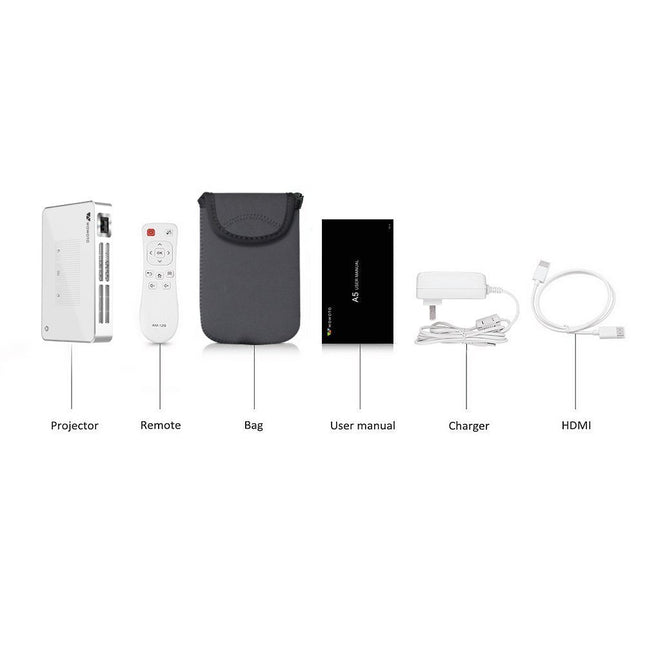 Wowoto A5 Portable Video Projector Wireless Hd (With Battery - Power Pack)