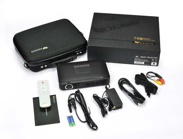 Wowoto T8E Portable Video Projector, 2000 Lumens - 3D Hd