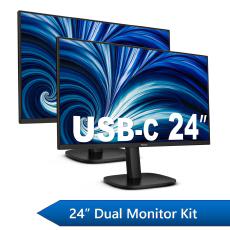 Philips 24 Inch Dual Monitor Dock Kit for Business Workstations