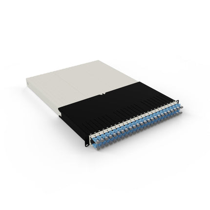 Patchbox One 30RU Cat.6a STP Blue Retractable Cable Management Panel