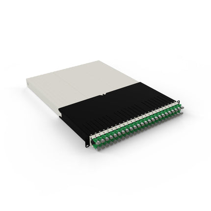 Patchbox One 30RU Cat.6a STP Green 24-Port Retractable Patch Panel