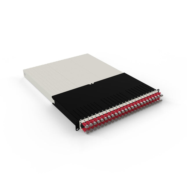 Patchbox One 30RU STP Red 24-Port Retractable Cat.6a Patch Panel