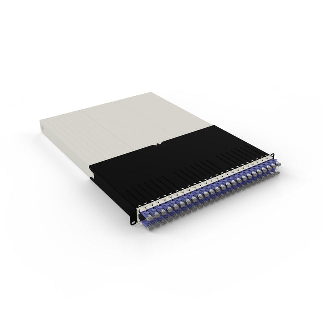 Patchbox One 30RU Cat.6a STP Violet Retractable Cable Management