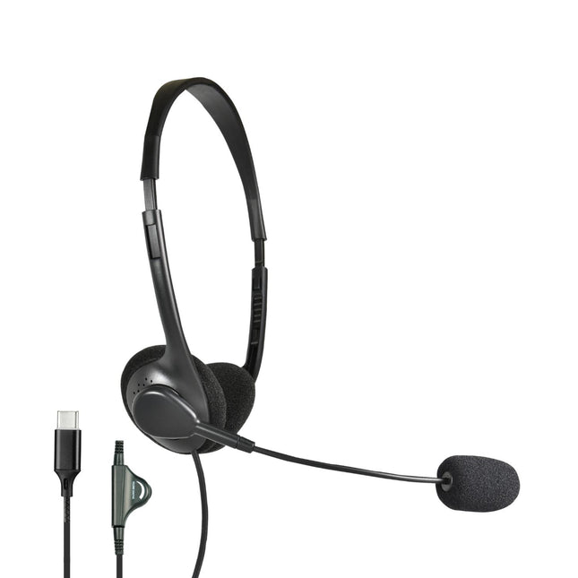 Shintaro USB-C Lightweight Headset with Inline Mic & Volume Control