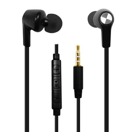 Shintaro Stereo Earphones with Inline Mic and Flat Tangle-Free Cable