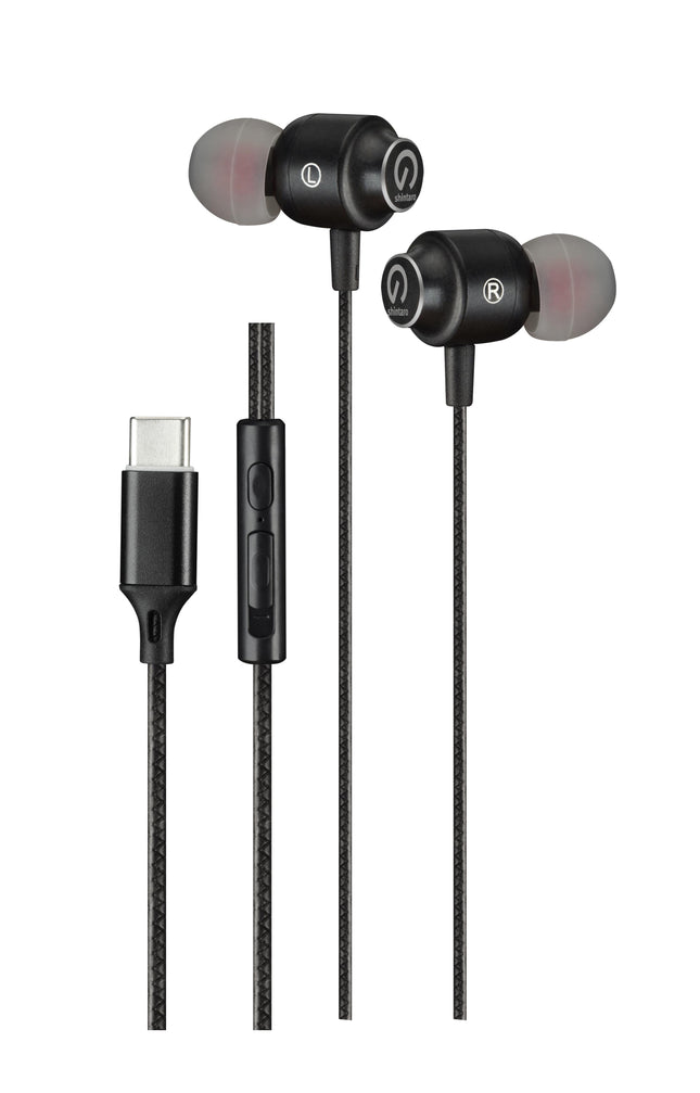 Shintaro USB-C Stereo Earphones with Magnetic Tips & In-Line Mic