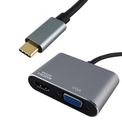 Shintaro USB-C to 4K HDMI & 1080P VGA Adapter for Laptop & Notebook
