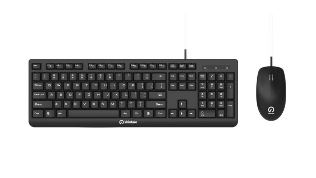 Shintaro SH-KBM-02 Wired USB Keyboard & Mouse Combo for Everyday Use