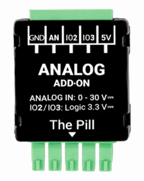 Shelly Analog 0-30V Add-on for Pill - Voltage & Sensor Monitor