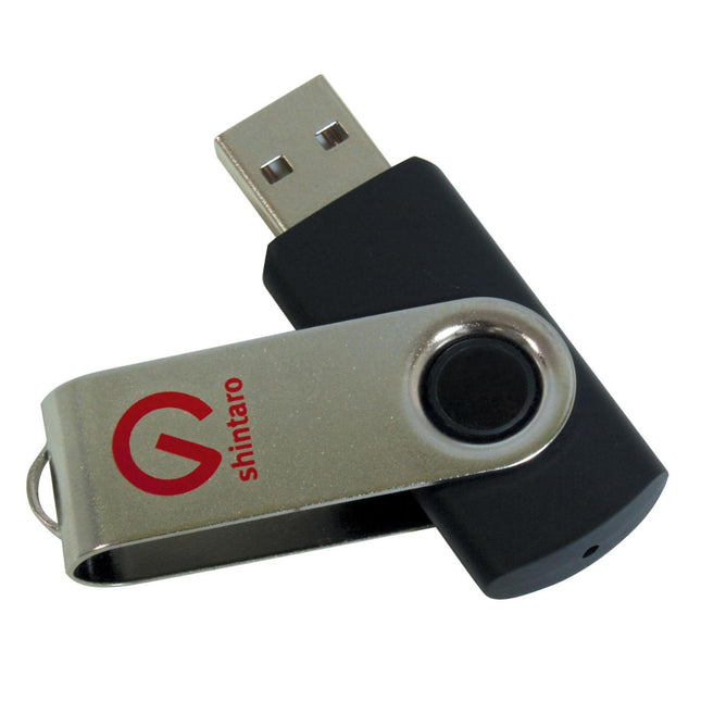 Shintaro 32GB Rotating Pocket Disk USB 2.0 Flash Drive with Metal Cover