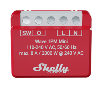Shelly Wave 1PM Mini Z-Wave Smart Relay with Power Metering 8A