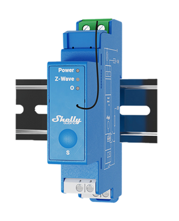 Shelly Wave Pro 1 Z-Wave DIN Rail Smart Switch 16A Dry Contact Relay