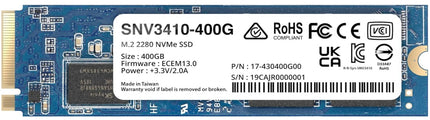 Synology SNV3410-400G 400GB M.2 NVMe SSD for NAS Caching - 5 Year Warranty