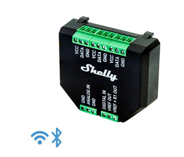Shelly Plus Add-On Sensor Interface for Temperature & Humidity Monitoring