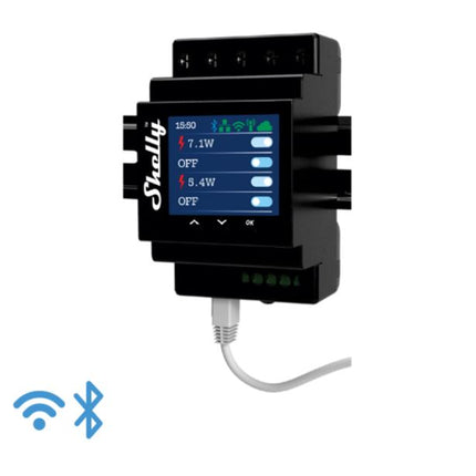 Shelly Pro 4PM 4-Channel DIN Rail Smart Relay with Power Metering
