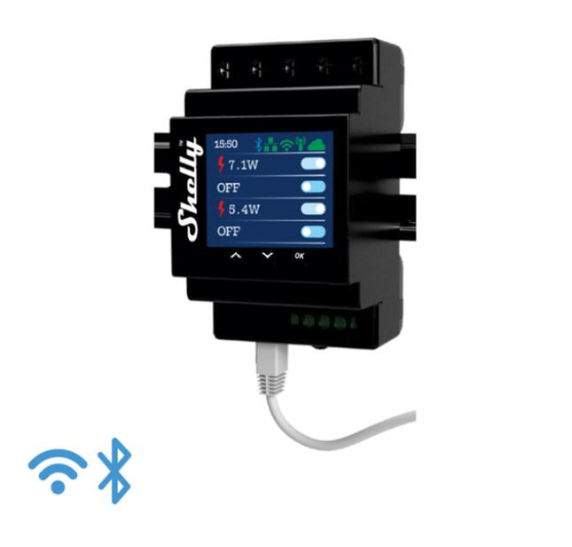 Shelly Pro 4PM 4-Channel DIN Rail Smart Relay with Power Metering