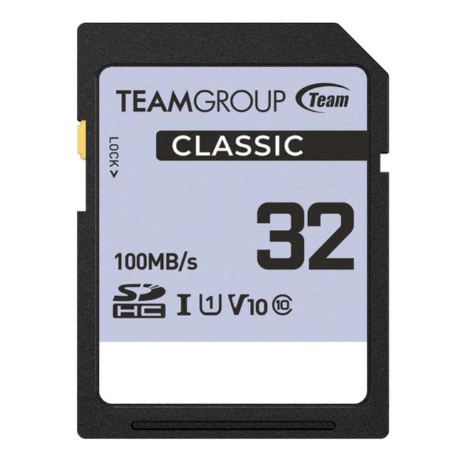 Team Group Classic 32GB SDHC UHS-I U1 V10 Memory Card for Full HD Video