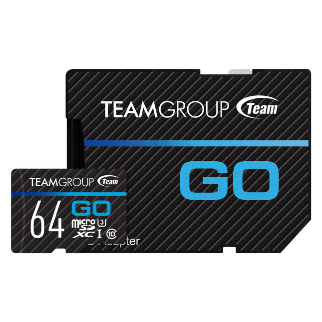Team Group GO 64GB Micro SDXC U3 V30 Memory Card for Action Cameras