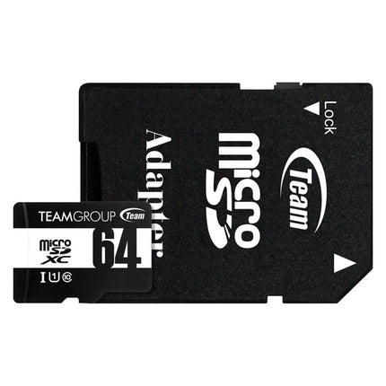 Team Group 64GB Micro SDXC UHS-I U1 Memory Card with SD Adapter