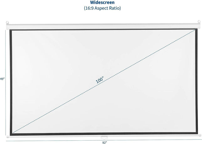 VIVO 100" Manual Projector Screen 16:9 PS-M-100