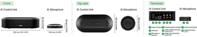 Yamaha YVC-1000 USB & Bluetooth Speakerphone System for Large Meetings