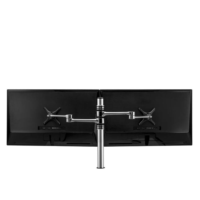 Atdec AFS-AT-DC-P Dual Monitor Arm Mount with Swing Arms Polished Silver