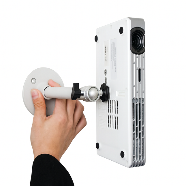Mini Projector Wall & Ceiling Mount Bracket – 360° Rotation – Aluminium Alloy – Max Load 5kg – Ready to Install