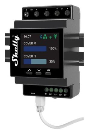 Shelly Pro Dual Cover PM DIN Rail Smart Controller with Power Metering