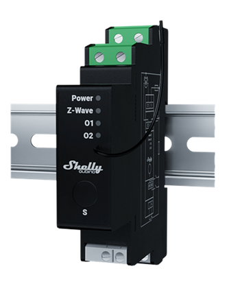 Shelly Wave Pro Shutter Z-Wave DIN Rail Smart Relay 16A Power Metering