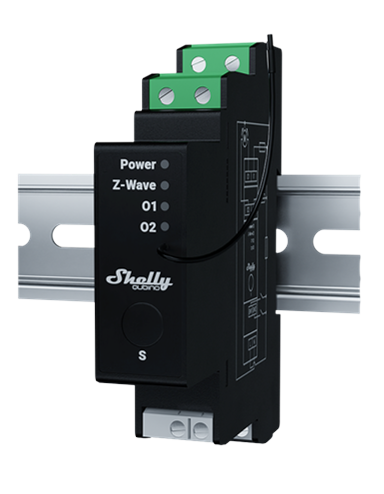 Shelly Wave Pro Shutter Z-Wave DIN Rail Smart Relay 16A Power Metering